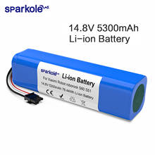 Spray-bateria de íon de lítio 14.8v, 5300mah, para xiaomi mijia, aspirador de pó, segundo roborock, s50, s51, s55 2024 - compre barato