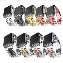 Металлический браслет из нержавеющей стали для Apple watch band sereis 6 5 40 мм 44 мм Series 4/3/2/1 38 мм 42 мм 2024 - купить недорого