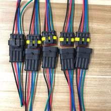 New 10pcs 5 Pairs Waterproof Male Female Electrical Connectors Plug 4-Pin Way With Wire For Car Motorcycle Scooter Marine 2024 - buy cheap