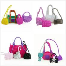 4 Pcs/ Set Cute Bags Colorful Shoulder Handbag Doll Accessories For Barbie Doll Baby Girl Kids Toy Gift 2024 - buy cheap