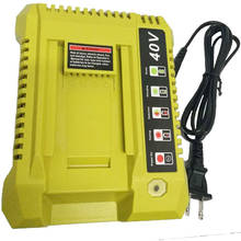 Para ryobi op401 40v li-ion carregador de bateria compatível com op4015 op4026 op4030 op4040 op4050 op4050a bateria 2024 - compre barato