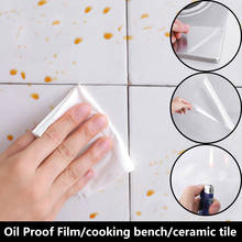 Pegatina de pared impermeable a prueba de aceite, papel tapiz de cocina, Protector de pared contra salpicaduras, Película autoadhesiva transparente, 60CM x 90CM 2024 - compra barato