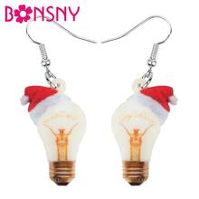 Bonsny brincos de acrílico com lâmpada redonda, acessórios de joias para mulheres e meninas adolescentes crianças decorações de festa 2024 - compre barato