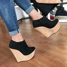 SEIIHEM Women Ankle Platform Wedges Boot High Heels Short Booties Ladies Shoes Woman Botas Sapato Big Size 43 44 47 48 50 52 2024 - buy cheap