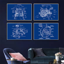 Modern Planet Detector Blueprint Digital Science Picture Poster Canvas Print Painting Wall Art Living Room Home Decoration 2024 - buy cheap