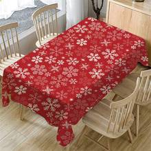 New Year Christmas Tablecloth Kitchen Dining Table Decorations Home Rectangular Party Table Covers Christmas Ornaments 1025 2024 - buy cheap