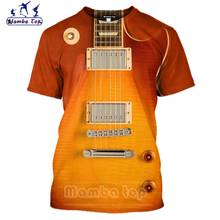 Camiseta com estampa 3d de guitarra, instrumentos musicais, violino, roupas esportivas, camisetas de piano, camisetas femininas, pulôver 4 2024 - compre barato