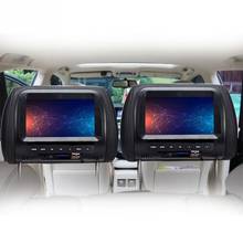 7-дюймовый TFT светодиодный экран, автомобильные мониторы, MP5 плеер, подголовник, монитор, поддержка AV/USB/мультимедиа/FM/динамик/автомобильный DVD дисплей, видео 720P 2024 - купить недорого