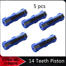 Pistón de 14 dientes de acero completo reforzado con fibra azul para Airsoft M4, AK, G36, MP5, caja de cambios 2/3 Ver, accesorios de pistola AEG, gran oferta 2024 - compra barato