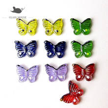 10pcs Decorative Figurines Mini Flat bottom gass Butterfly Easter Style Home Fairy Garden micro landscape decor glass Animals 2024 - buy cheap