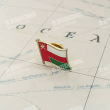 Oman National Flag Lapel Pins Crystal Epoxy Metal Enamel Badge Paint Brooch Souvenir Suit  personality  Commemorative 2024 - buy cheap