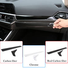 2Pcs ABS Chrome/Real Carbon Fiber For BMW G20 G28 3 Series 2020 Car Dashboard Decoration Panel Trim Left Hand Driver Accessories 2024 - buy cheap