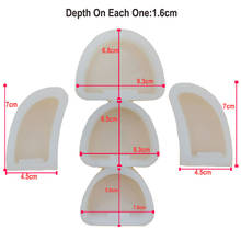 Modelo de gesso de silicone para laboratório dentário, 5 peças, formador, base, molde com entalhe em laboratório dentário, tecnologia 2024 - compre barato