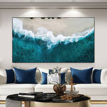 Pintura en lienzo de paisaje de playa nórdico para sala de estar, carteles e impresiones, imágenes de pared, decoración moderna minimalista para el hogar 2024 - compra barato