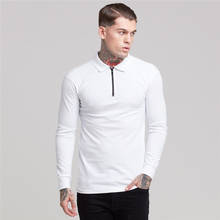 New Spring Bodybuilding Stretch Cotton Polo Shirt Men Solid Color Polo Shirts For Man Long Sleeve Gym Clothing Fitness Poloshirt 2024 - buy cheap