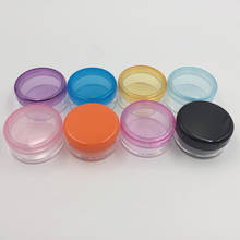 Free Shipping High Quality 100+2pcs/lot plastic cosmetic 5 gram jar, 5g cosmetic jars, 5g plastic jars with colorful lid pot 5ml 2024 - buy cheap