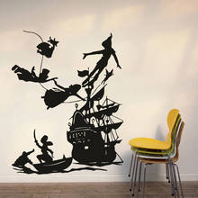 Calcomanías de pared de Barco Pirata para decoración de habitación de niños, pegatina de vinilo de dibujos animados de sueño, arte impermeable para el hogar, G437 2024 - compra barato