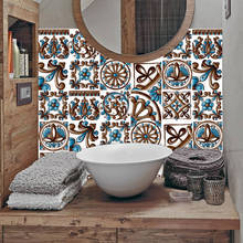 10 Pcs Moroccan Style DIY Mosaic Wall Tiles Stickers Geometric Wall Sticker Kitchen Bathroom Toilet Waterproof PVC Wallpapers 2024 - buy cheap