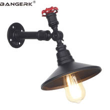 Ретро Лофт декор железный светильник в форме водопроводных труб светодиодный бра Винтаж Эдисона Настенные светильники прикроватная лампа для спальни домашнее освещение 2024 - купить недорого