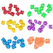 Set of 60pcs Acrylic 10-sided D10 Dice Game Toys for Board Game Party Table Game 2024 - buy cheap
