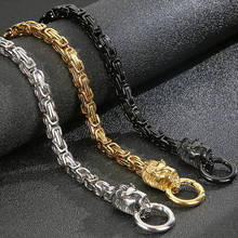Hiphop Mens Necklaces 71.5CM 28.1" Long 6MM Lion Heads Chain Necklace Men Heavy Stainless Steel Jewelry Accessories Wholesale 2024 - buy cheap