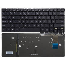 Teclado preto para notebook asus ux330 ux330ua, com retroiluminação, sem moldura 2024 - compre barato