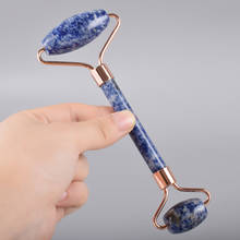 Sodalite Face Massager Natural Rock Crystal Massage Roller GuaSha Stone Set Wrinkle Tapes Skin Care Tool Neck Beauty Product 2024 - buy cheap