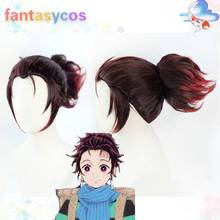 Tanjirou Kamado Anime Demon Slayer Kimetsu No Yaiba Cosplay Wigs Hair Wig +Free Wig Cap 2024 - buy cheap