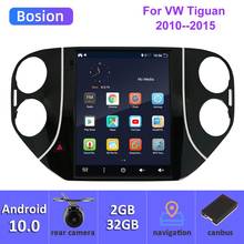 Автомобильный мультимедийный видеоплеер Bosion на платформе Android 10 с вертикальным экраном, 32 ГБ, GPS-навигацией для Volkswagen Tiguan 2010-2015 2024 - купить недорого