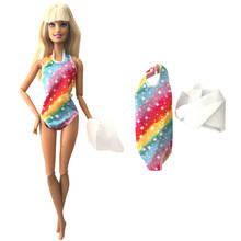 NK-bañador colorido para muñeca Barbie, traje de baño de colores del arcoíris, accesorios de vestir, juguete para niños 72D DZ, 1 ud. 2024 - compra barato