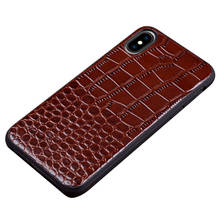 Luxury Genuine Leather Case For Iphone Xs Max Crocodile Pattern 360 Full Protect Back Cases For Iphone Xr X 2024 - buy cheap