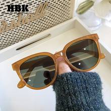 HBK новые модные популярные круглые солнцезащитные очки для женщин и мужчин, классические поляризационные очки в большой оправе, роскошные солнцезащитные очки, Gafas UV400 2024 - купить недорого