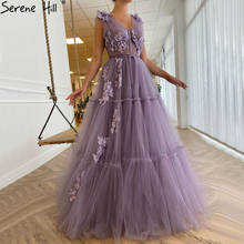 Serene Hill A-Line Lilac Flowers Evening Dresses Gowns 2021 Perspective Sexy For Women Party Dress LA70872 2024 - buy cheap