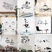 Coffee Vinyl Mural Art Quote Stickers Restaurant Kitchen Shop Decoration Removable Wall Stickers Home Decor 2024 - buy cheap