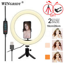 6in 10in 16cm 26cm LED Ring Light Phone Holder Selfie Mini tripod Ring Lamp For iphone huawei xiaomi Youtube Live broadcast Vide 2024 - buy cheap