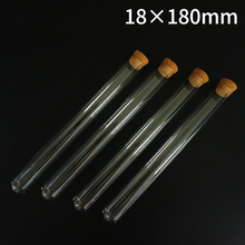 24pcs/lot 18x180mm Round Bottom Glass Test Tube With Cork Stopper Cap For Lab Experiments 2024 - buy cheap