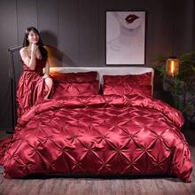 Luxury home textile bed cover bed quilt cover flat bed sheet pillowcase wholesale simulation Satin Quilt Cover 2024 - buy cheap