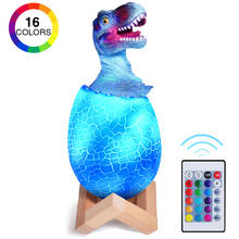 3D Dinosaur Lamp LED Touch Sensor Children's Night Light USB Rechargeable with 16 Colors Control Bedroom Decoration Child Gifts 2024 - buy cheap