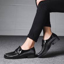 Sapato-zapatos planos de cuero sintético para hombre, calzado informal, sin cordones, a la moda, para caminar, para verano 2024 - compra barato