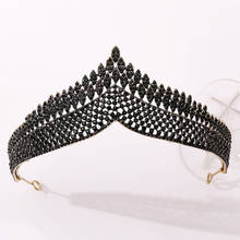 Full Crystal Diadem Baroque Rhinestone Queen Crown Women Hair Accessories For Bride Wedding Tiara Headbands 2024 - buy cheap