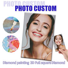 Foto privada personalizada 5d diy diamante bordado strass ponto cruz pintura de diamante conjunto de mosaico de cristal 2024 - compre barato