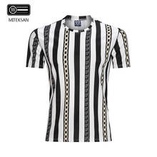 Camiseta masculina de marca com design casual 3d, camiseta de harajuku com estampa de manga curta, moda verão para homens, roupa de rua 2024 - compre barato