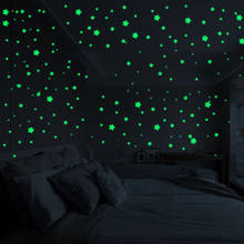 Наклейки на стену световой луна и звезды для детской комнаты Детские домашний декор наклейка на стену светится в темноте Спальня потолка 2024 - купить недорого