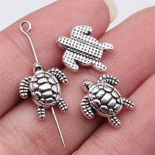 Tristana 20pcs 14x12mm Antique Silver Color Tortoise Small Hole Beads For Jewelry Making DIY Jewelry Findings 2024 - buy cheap