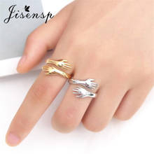 Jisensp-anillo abierto de amor creativo para pareja, joyería de moda coreana, regalo especial de aniversario para amantes 2024 - compra barato