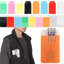 1PC Portable Useful Colorful PVC Pocket Protector Leak-Proof Pen Pouch Pencil Case Doctors Nurses School Office Supplies 2024 - buy cheap