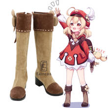 Game Genshin Impact Klee Cosplay Halloween Party Shoes Girls High Boots Custom-made 2024 - buy cheap