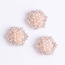 10pcs 20x22mm Metal Alloy Imitation Pearl Flowers Connector DIY Handmade Accessories For Jewelry Making 2024 - buy cheap