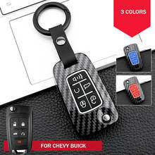 Carbon Fiber ABS Car Key Fob Case Cover Bag Holder For Chevrolet Camaro Cruze Equinox Malibu For GMC Terrain For Buick Verano 2024 - buy cheap