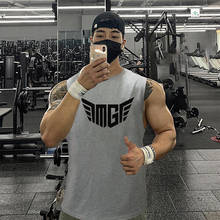 Men Summer Gym Fitness Cotton Tank Tops Joggers sleeveless Breathable shirt Male fashion Casual Tank top Bodybuilding Clothing 2024 - buy cheap